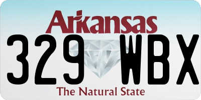 AR license plate 329WBX