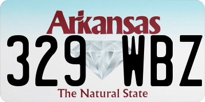 AR license plate 329WBZ