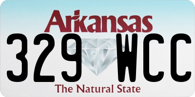 AR license plate 329WCC