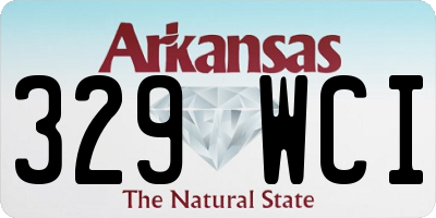 AR license plate 329WCI