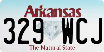 AR license plate 329WCJ