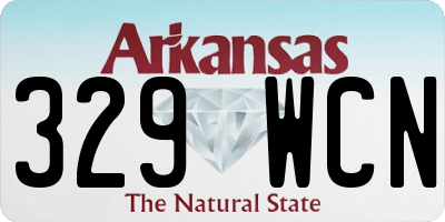 AR license plate 329WCN