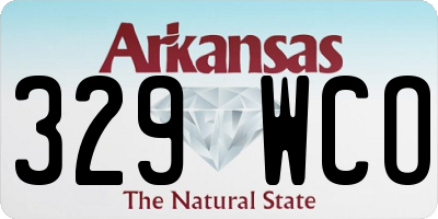AR license plate 329WCO