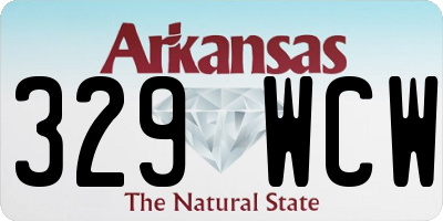 AR license plate 329WCW