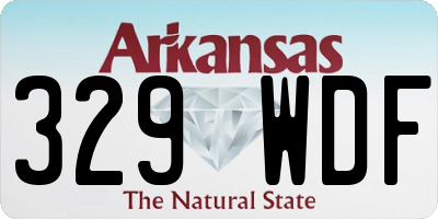 AR license plate 329WDF