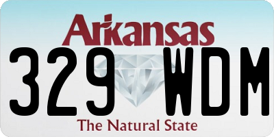 AR license plate 329WDM
