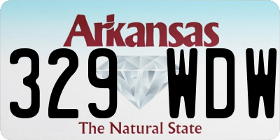AR license plate 329WDW