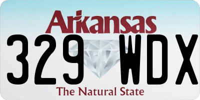 AR license plate 329WDX