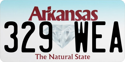 AR license plate 329WEA