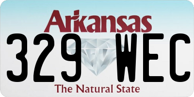 AR license plate 329WEC
