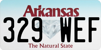 AR license plate 329WEF