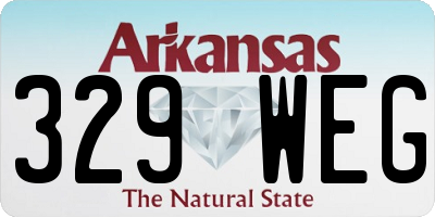 AR license plate 329WEG
