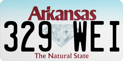 AR license plate 329WEI