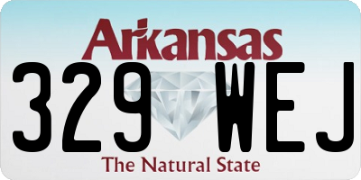 AR license plate 329WEJ
