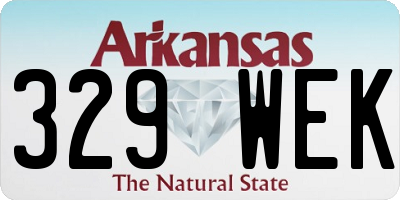 AR license plate 329WEK