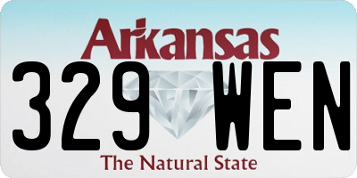 AR license plate 329WEN