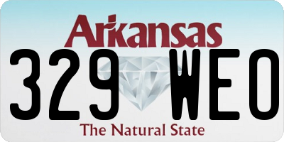 AR license plate 329WEO