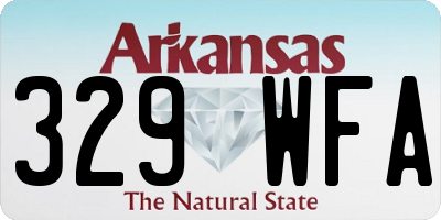 AR license plate 329WFA