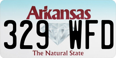 AR license plate 329WFD