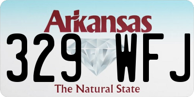 AR license plate 329WFJ