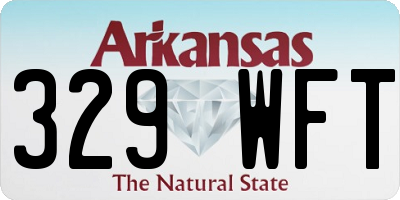 AR license plate 329WFT