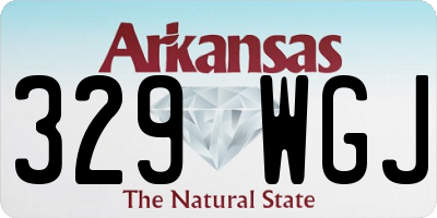 AR license plate 329WGJ