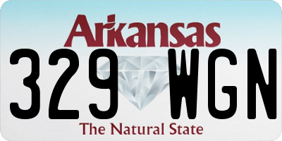 AR license plate 329WGN