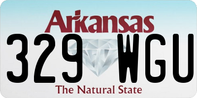 AR license plate 329WGU