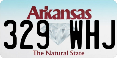 AR license plate 329WHJ