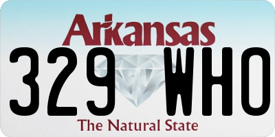 AR license plate 329WHO