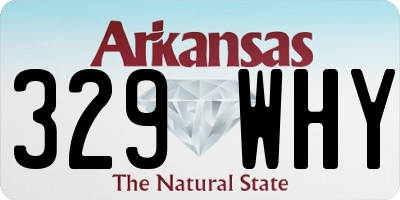 AR license plate 329WHY