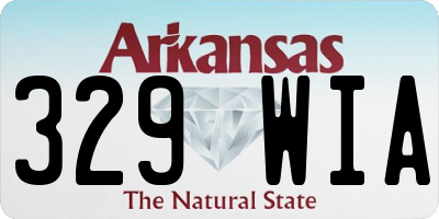 AR license plate 329WIA