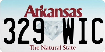 AR license plate 329WIC