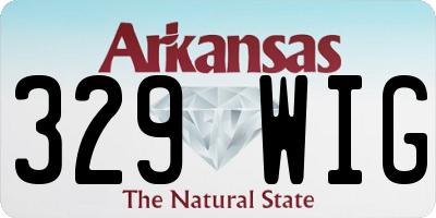 AR license plate 329WIG