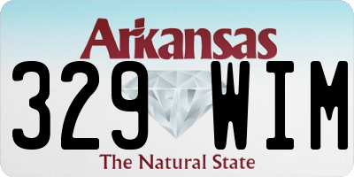 AR license plate 329WIM