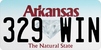 AR license plate 329WIN