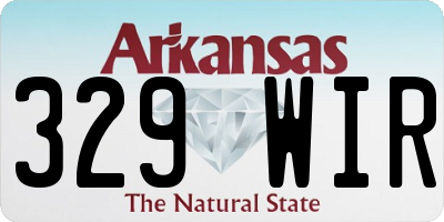AR license plate 329WIR