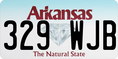 AR license plate 329WJB