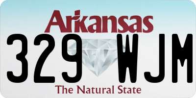 AR license plate 329WJM