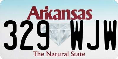 AR license plate 329WJW