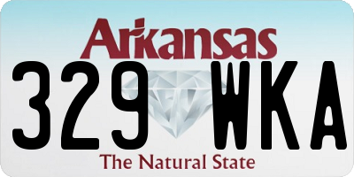 AR license plate 329WKA