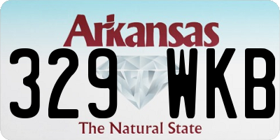 AR license plate 329WKB