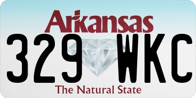 AR license plate 329WKC