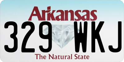 AR license plate 329WKJ