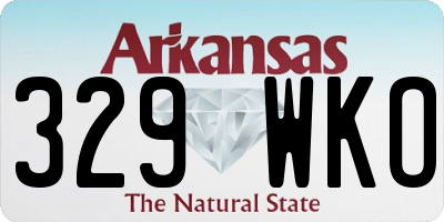 AR license plate 329WKO