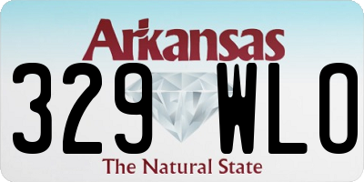 AR license plate 329WLO