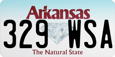 AR license plate 329WSA