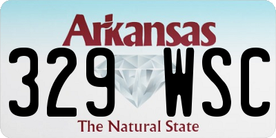 AR license plate 329WSC
