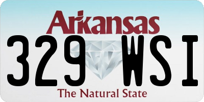 AR license plate 329WSI