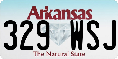 AR license plate 329WSJ